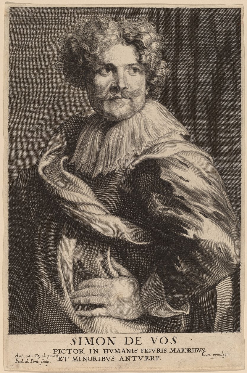 Simon de Vos af Paulus Pontius after Sir Anthony van Dyck