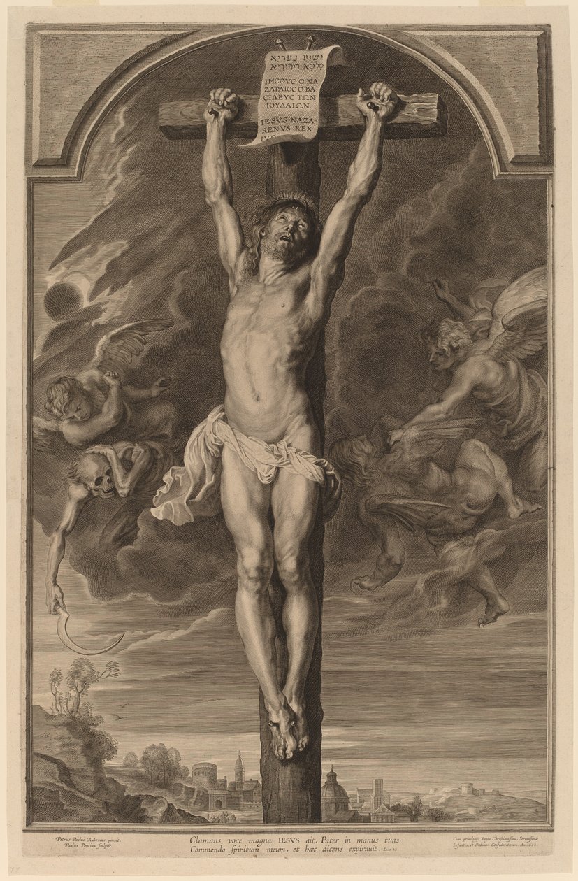 Kristus på korset af Paulus Pontius, after Sir Peter Paul Rubens