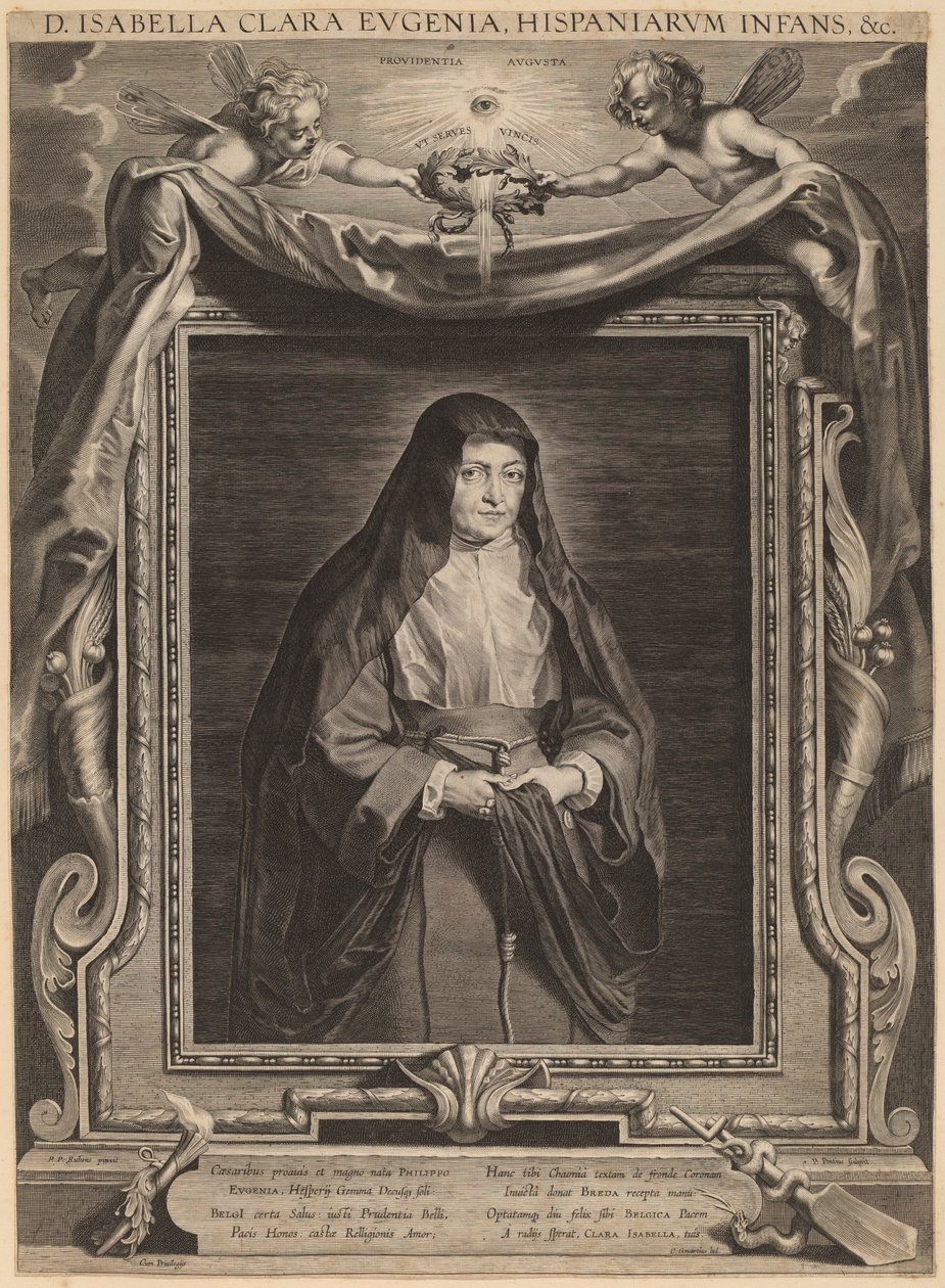 Isabella Clara Eugenia, Infanta af Spanien af Paulus Pontius, after Sir Peter Paul Rubens