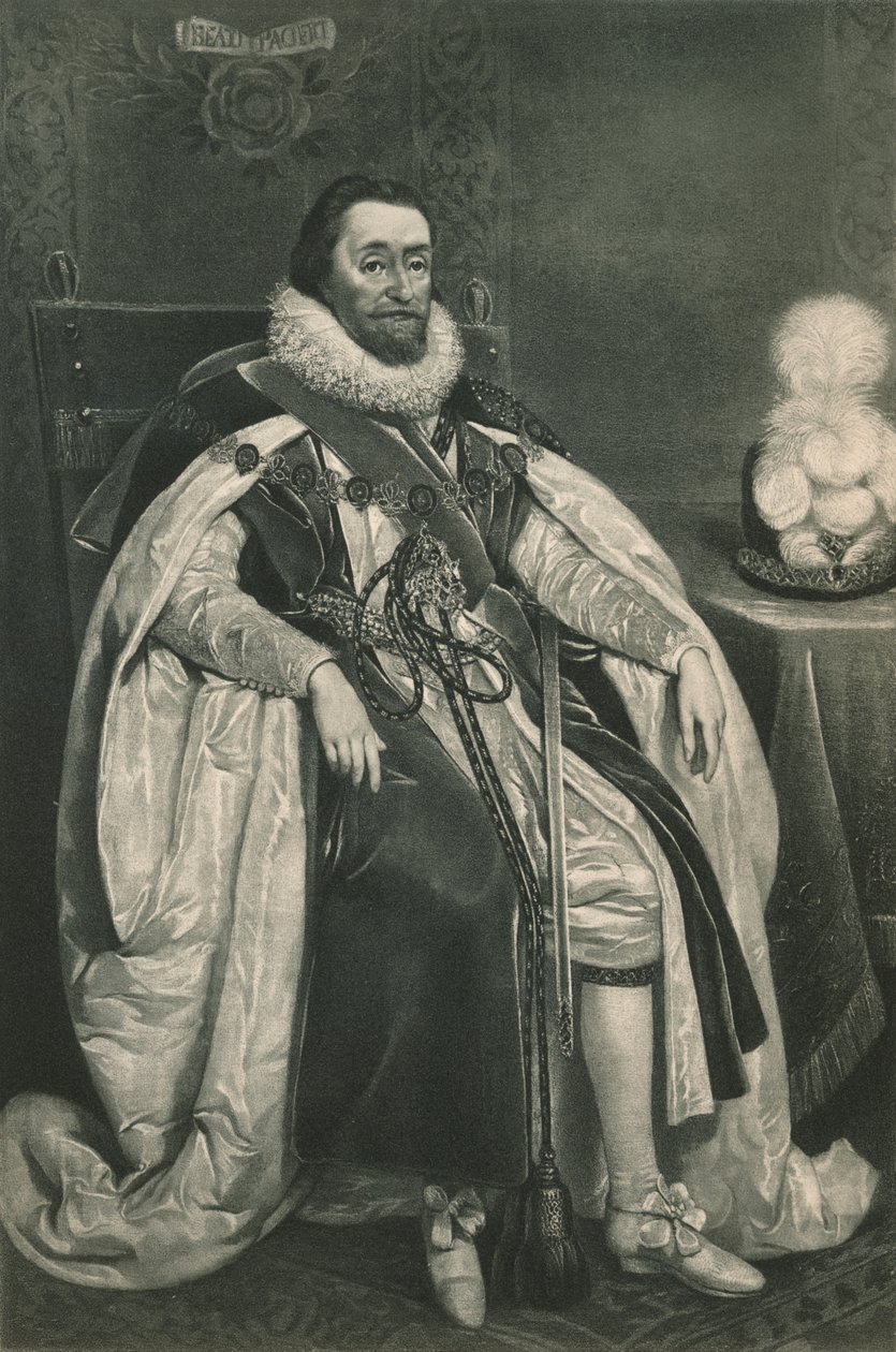 King James I og VI., 1603, 1904 af Paulus van Somer