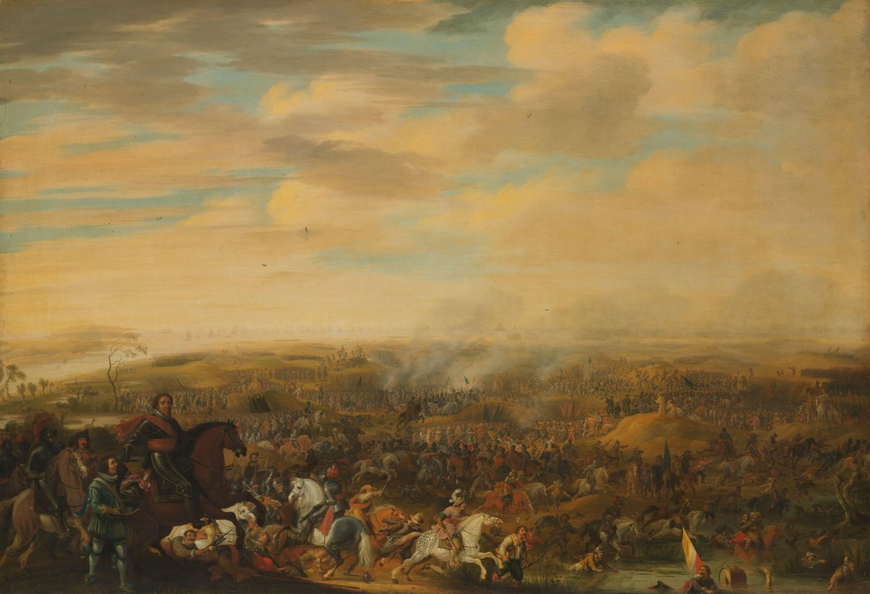 Prins Maurice i slaget ved Nieuwpoort, 2. juli 1600 af Pauwels van Hillegaert