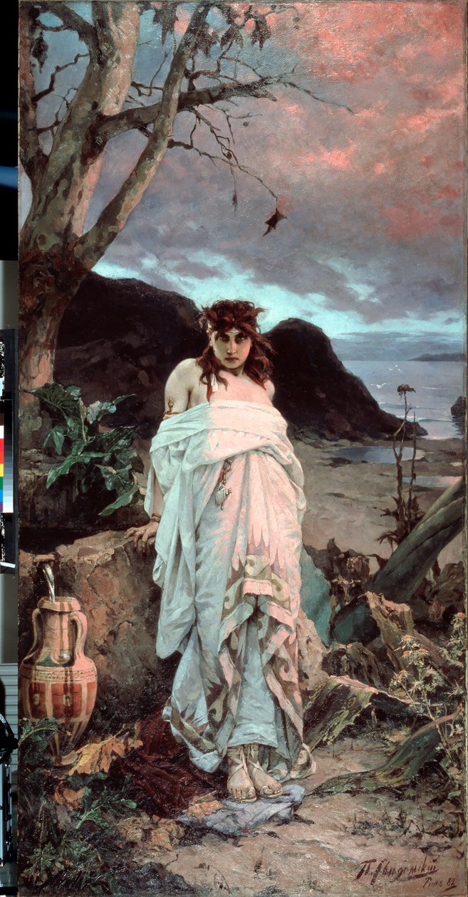 ""Medusa"" Repræsentation af en af ​​Gorgonerne med et hypnotisk blik - Maleri af Pavel Alexandrovich Svedomsky (1849-1904) 1882 Stats Tretyakov Gallery, Moskva af Pavel Alexandrovich Svedomsky