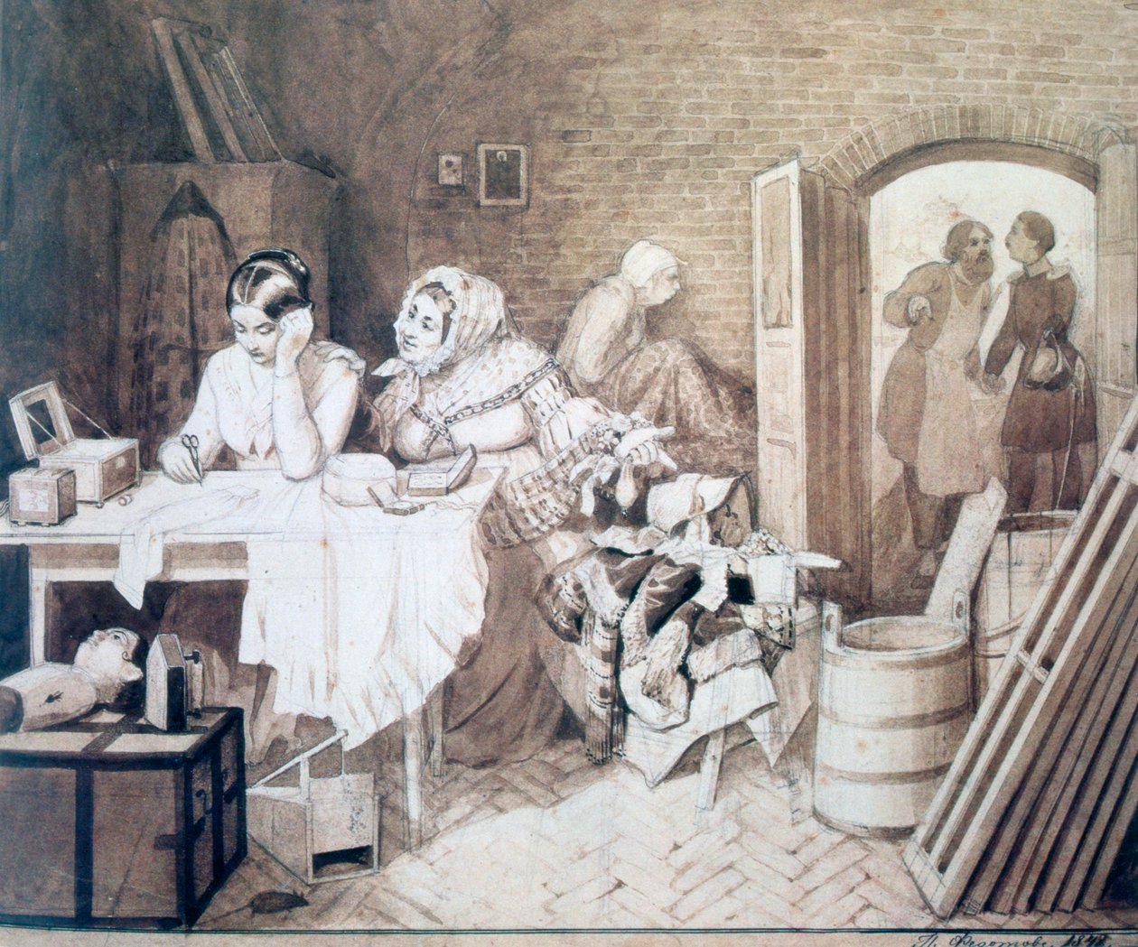 Musefælde, 1846 af Pavel Andreevich Fedotov