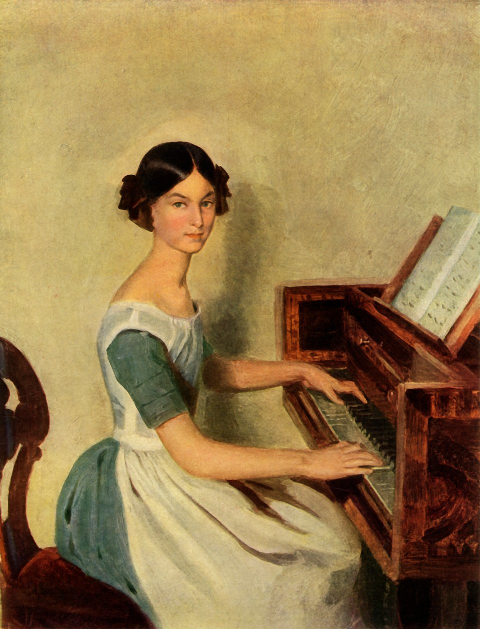 Portræt af Nadezhda Petrovna Zhdanovichova, 1849, 1965. af Pavel Andreevich Fedotov