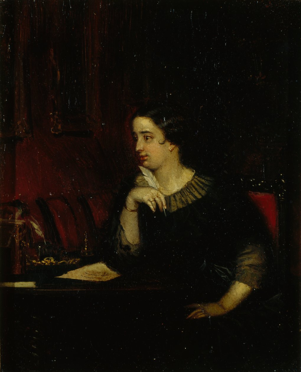 Portræt af digterinden Yevdokia Petrovna Rostopchina 1811-1858, 1850 af Pavel Andreevich Fedotov