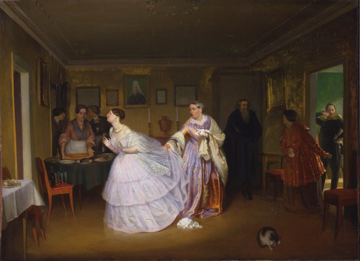 Majoren fremsætter et forslag, 1851 af Pavel Andreevich Fedotov