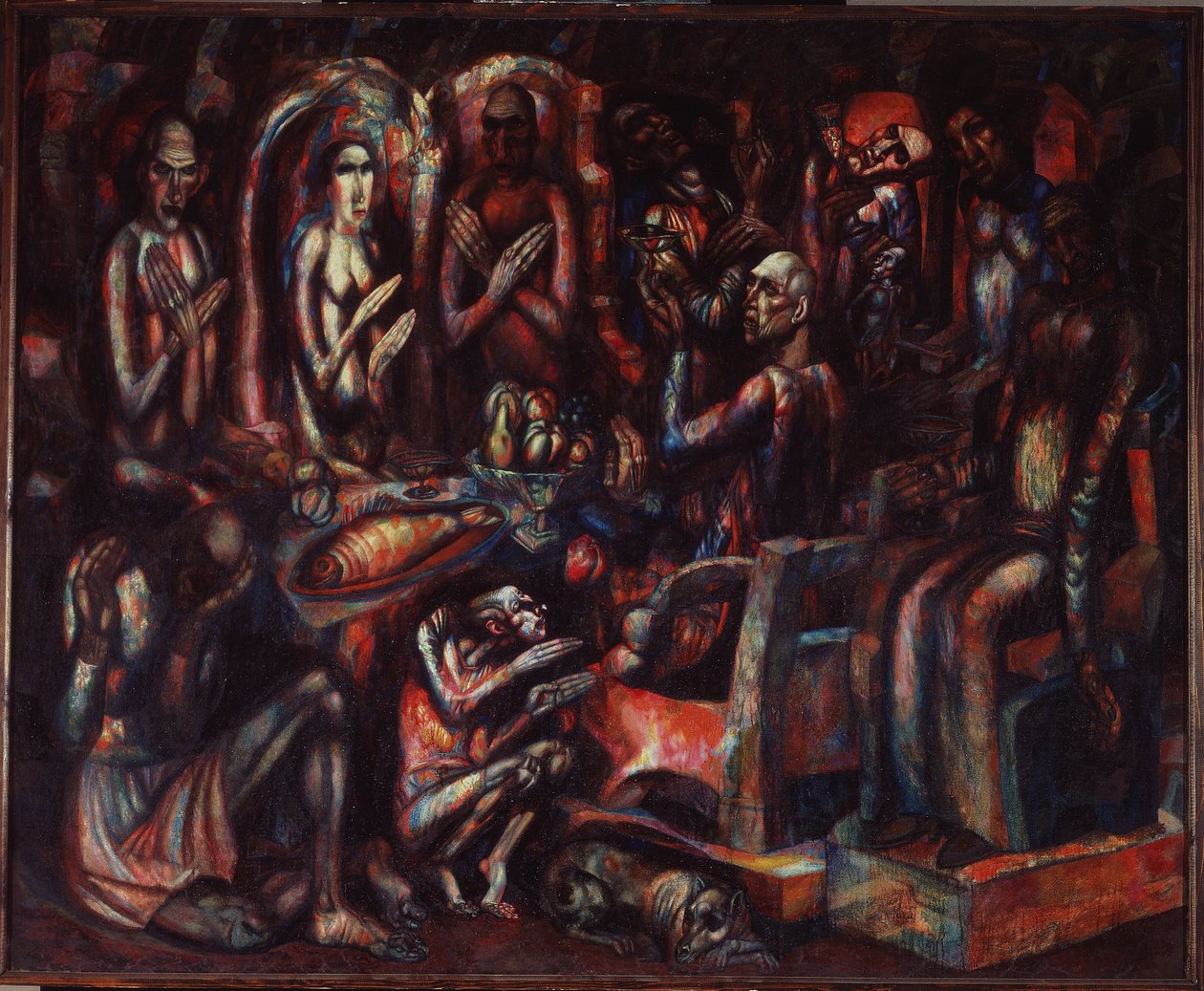 "La Fete des Rois" (Kongernes Fest) Maleri af Pavel Nikolayevich Filonov (1883-1941) 1913 Statens Russiske Museum, Sankt Petersborg af Pawel Nikolajewitsch Filonow