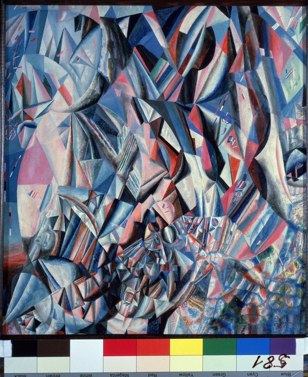 Triumf over evigheden. Maleri af Pavel Nikolayevich Filonov (1883-1941), olie på træ af Pawel Nikolajewitsch Filonow