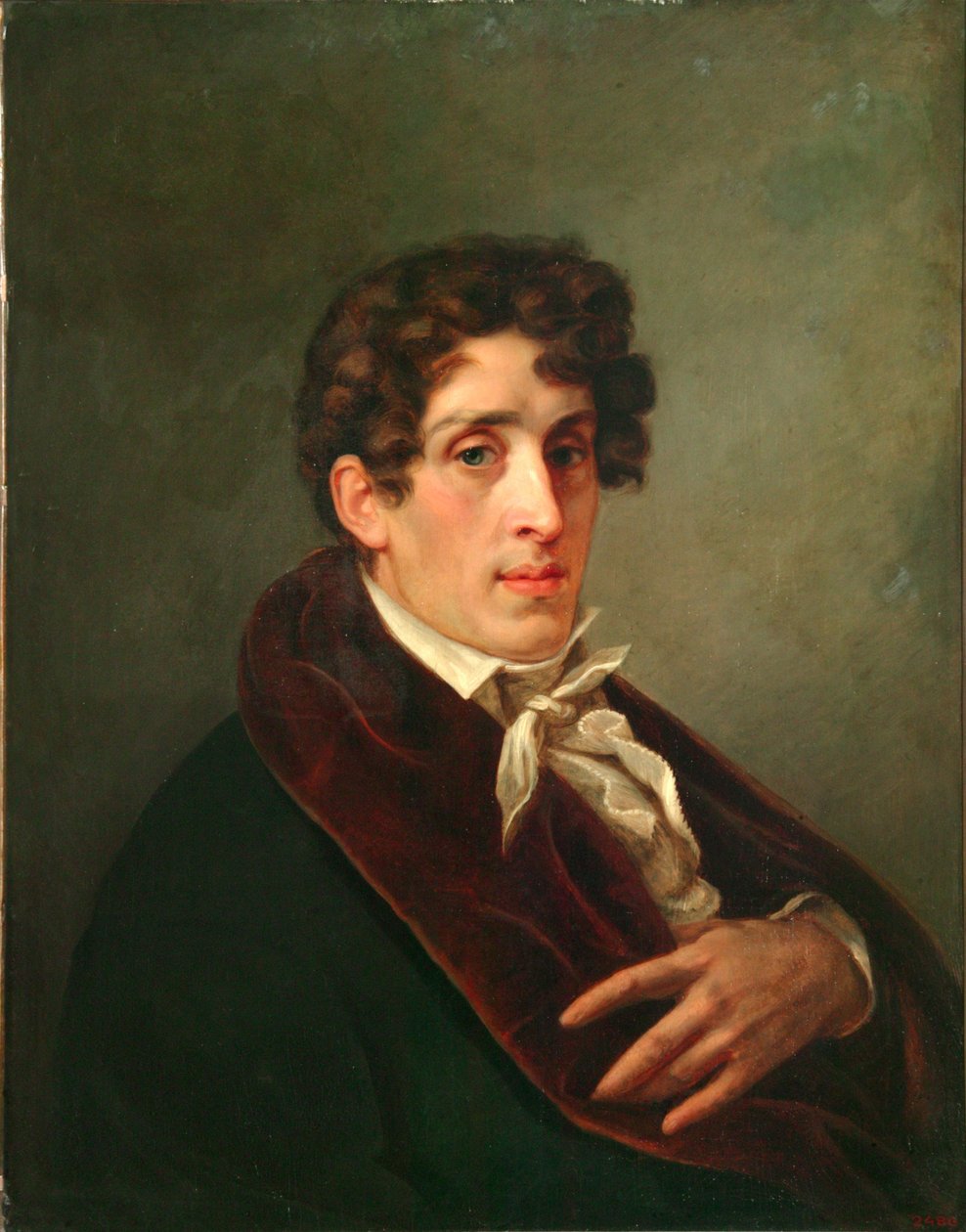 Portræt af kunstneren grev Fjodor Petrovich Tolstoy 1783-1873, 1809 af Pavel Nikolayevich Michaylov