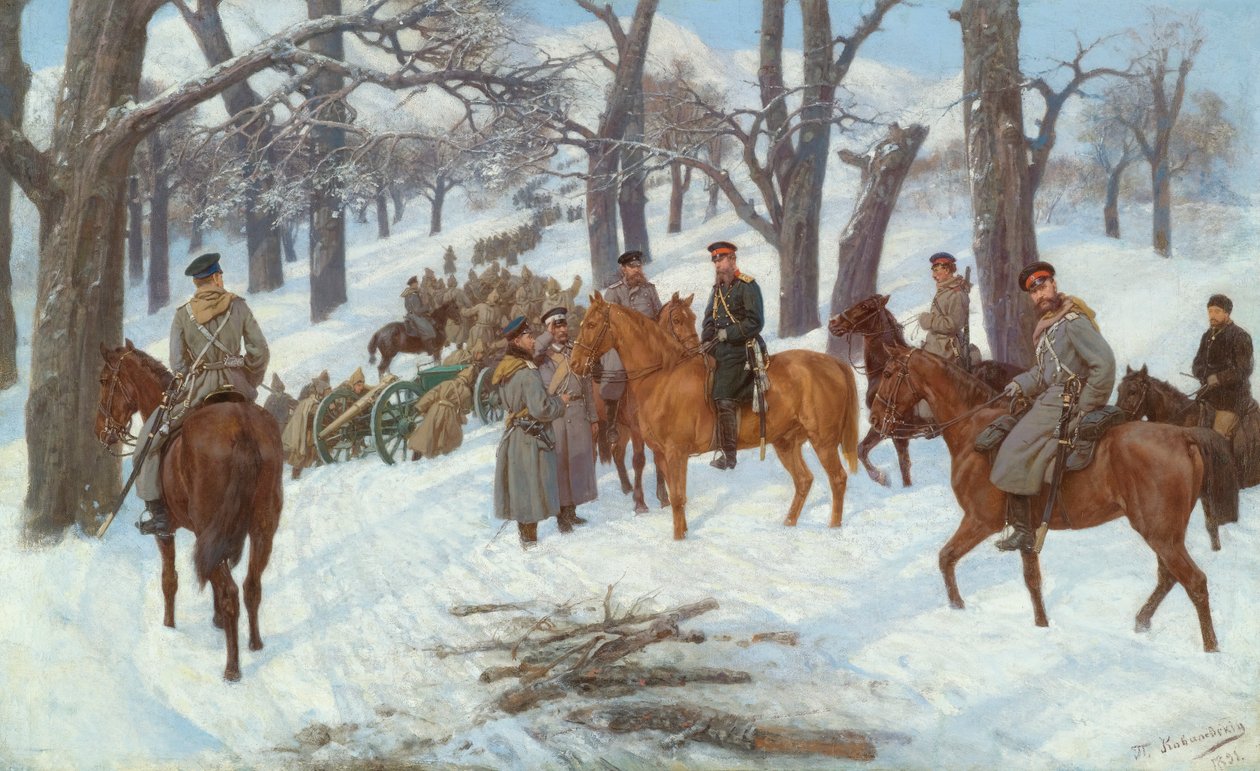 General grev Iosif Gurko på Balkan af Pavel Osipovich Kovalevsky