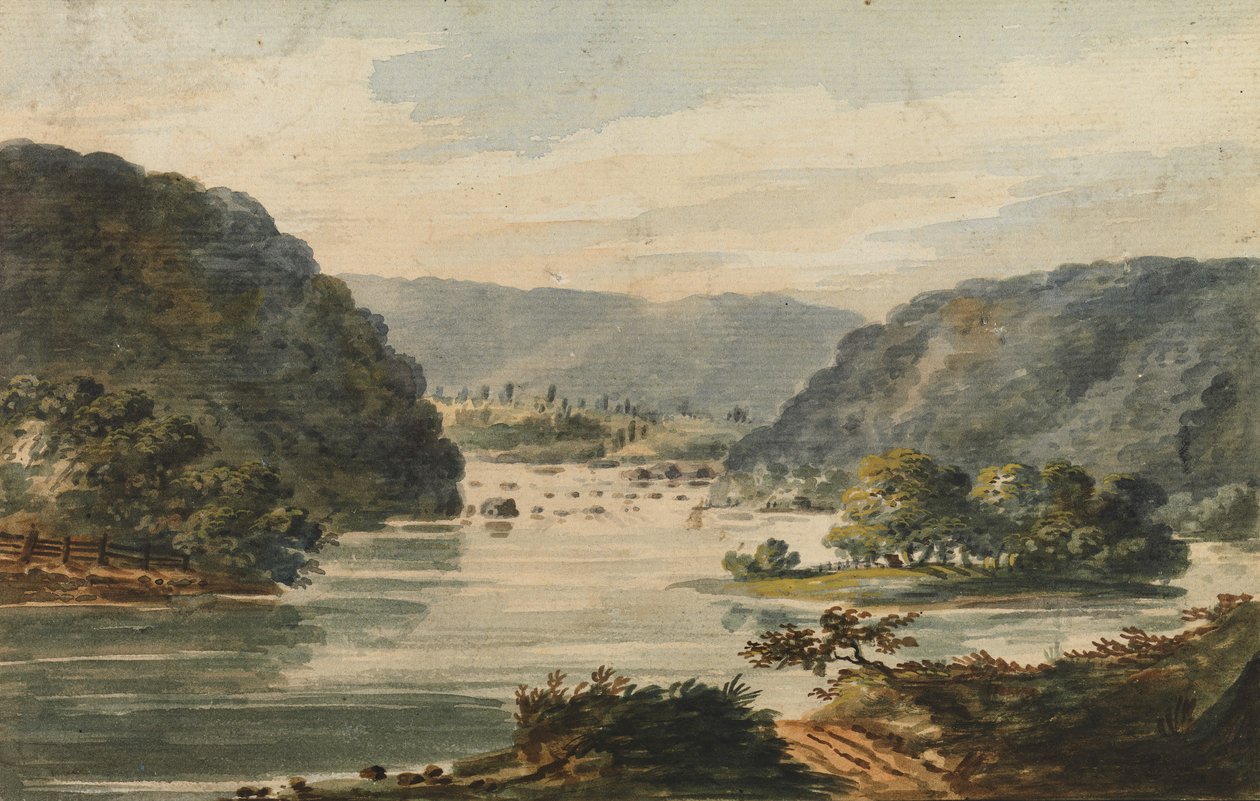 En udsigt over Potomac ved Harpers Ferry, 1811-ca. 1813. af Pavel Petrovic Svin