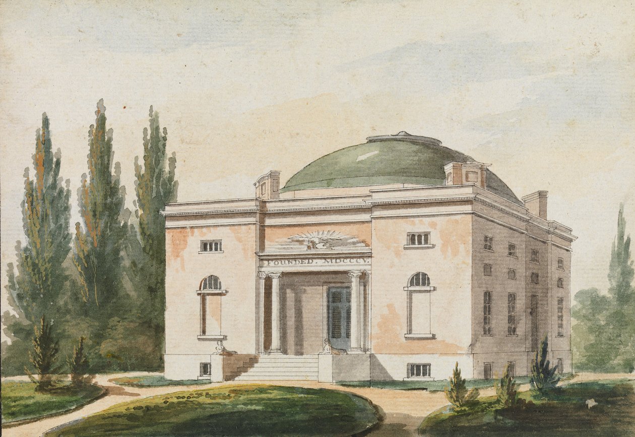 Pennsylvania Academy of the Fine Arts, Philadelphia Kopi efter en gravering..., 1811-ca. 1813. af Pavel Petrovic Svin