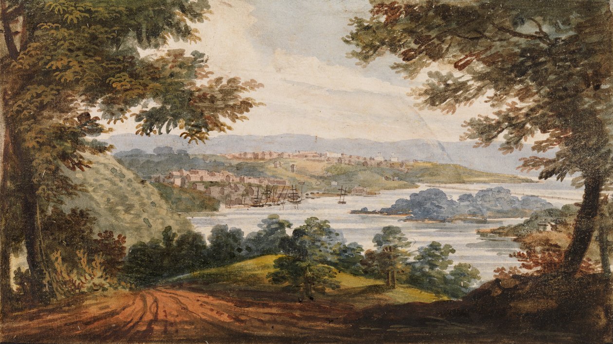 Washington og Georgetown fra Alexandria Road, 1811-ca. 1813. af Pavel Petrovic Svin