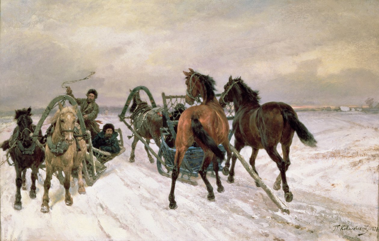 Møde, 1876 af Pawel Kowalewsky
