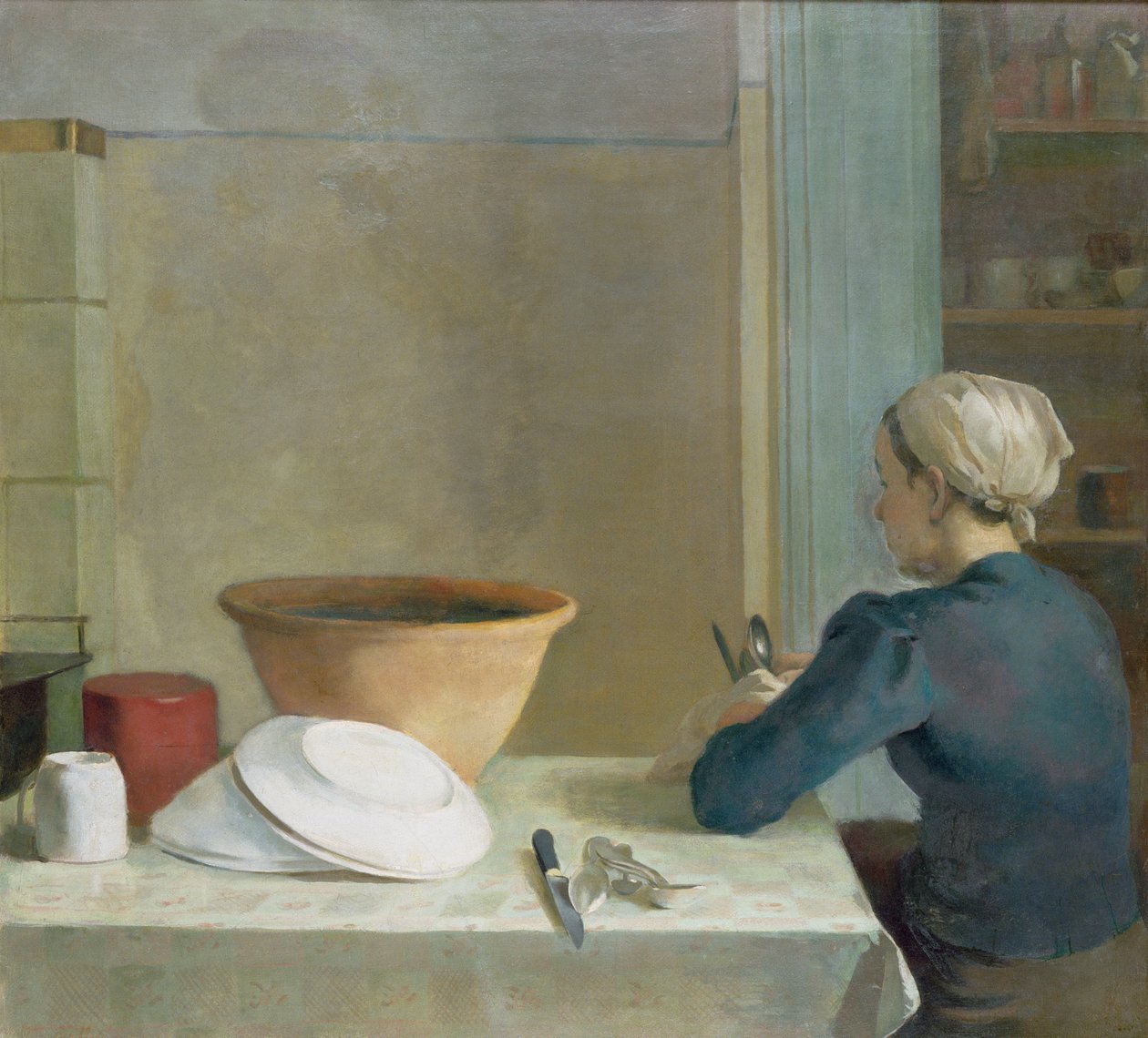 I køkkenet, c.1930 af Pawel Marian Dadlez