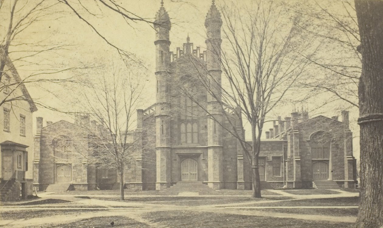 Bibliotek, Yale University, 1800-tallet. af Peck Brothers