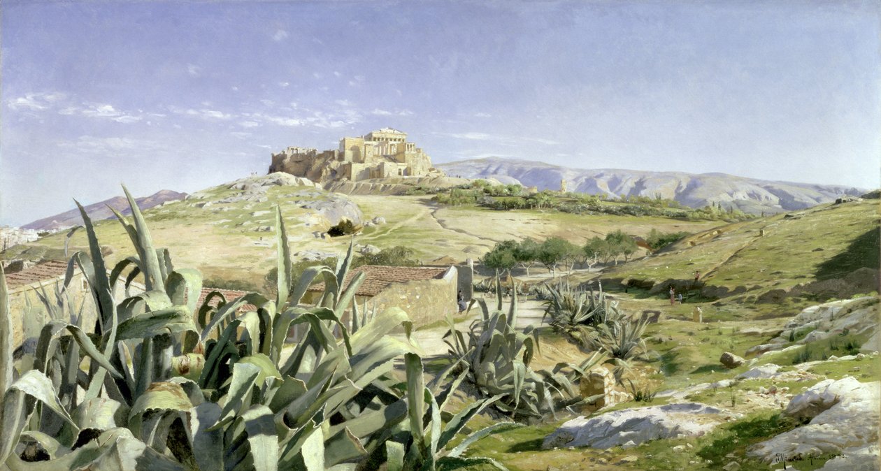 Udsigt mod Akropolis, 1893 af Peder Monsted