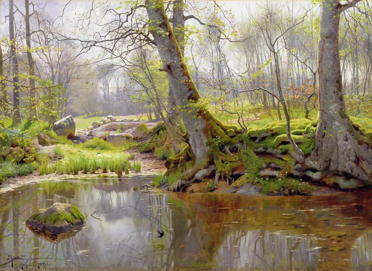 Woodland Pond, 1890 af Peder Monsted