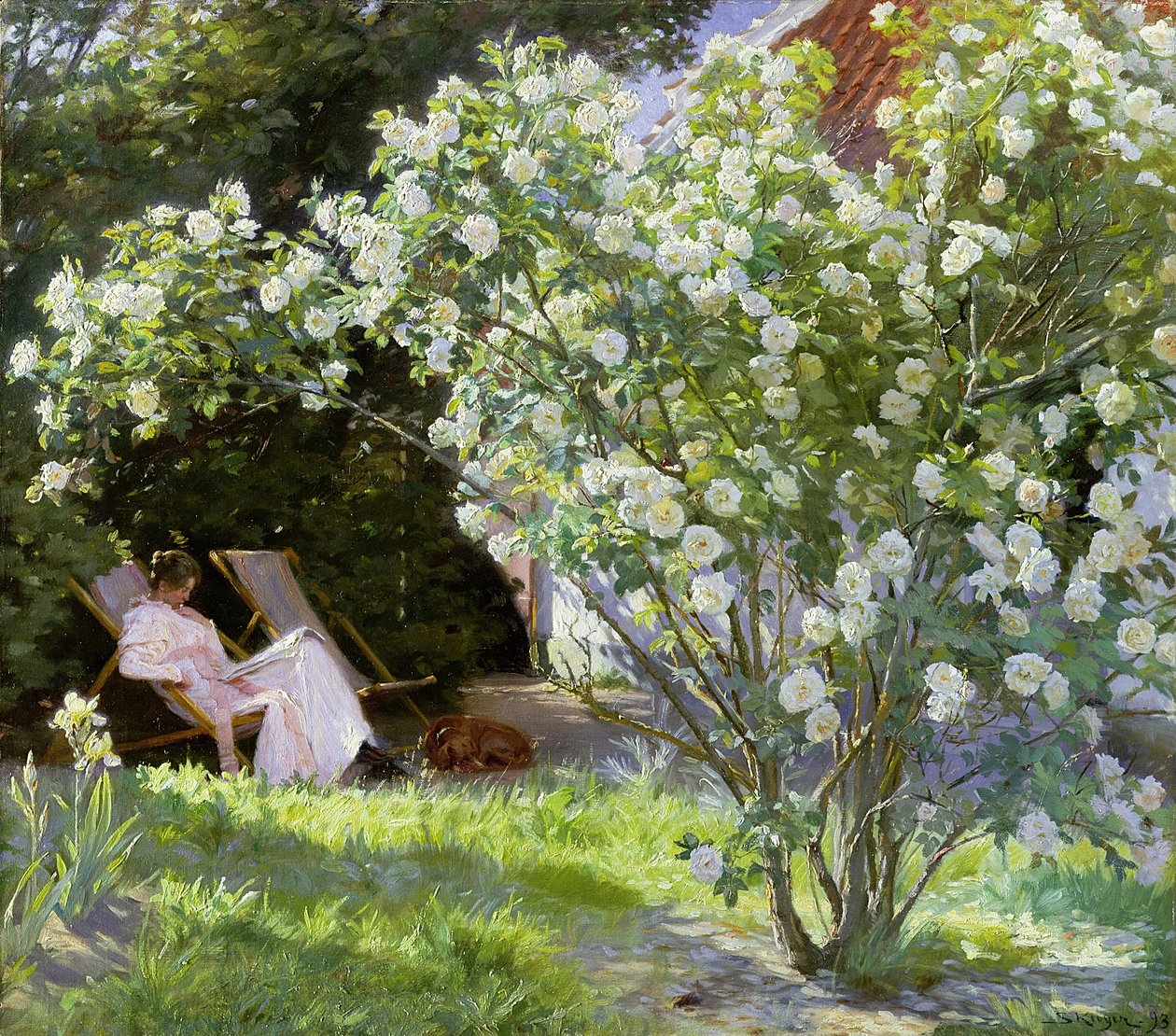 Roser, eller Kunstnerfruen i Haven ved Skagen af Peder Severin Krøyer