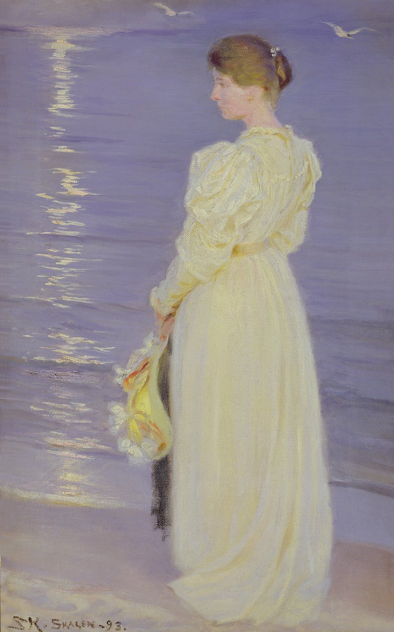 Kvinde i hvidt på en strand, 1893 af Peder Severin Krøyer