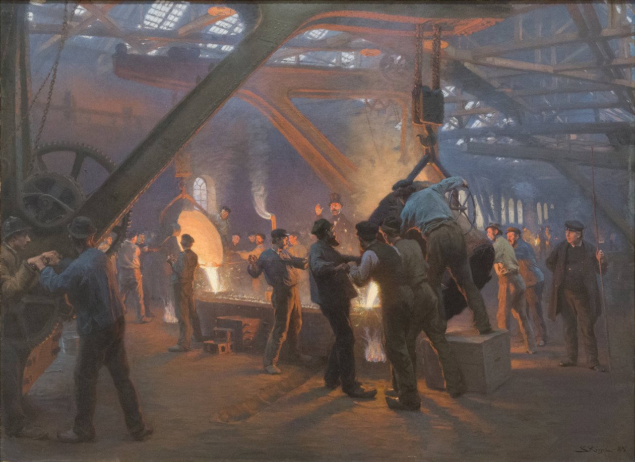 Fra Burmeister og Wains jernstøberi af Peder Severin Krøyer