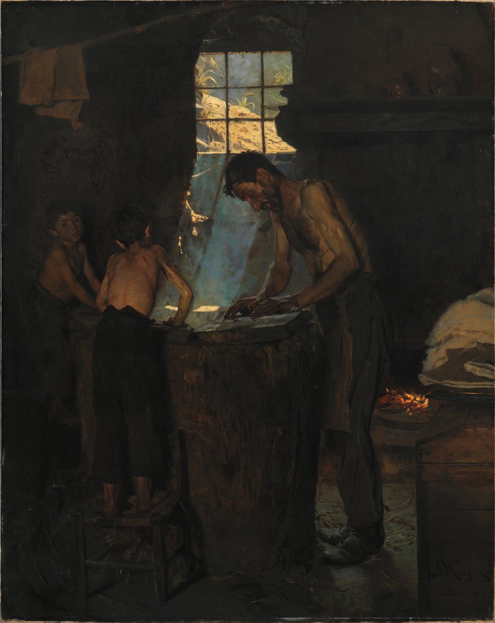 Italienske landsbyhattemagere af Peder Severin Krøyer