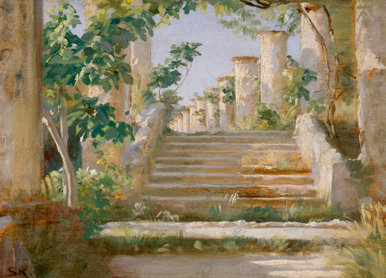Loggia i Ravello af Peder Severin Krøyer
