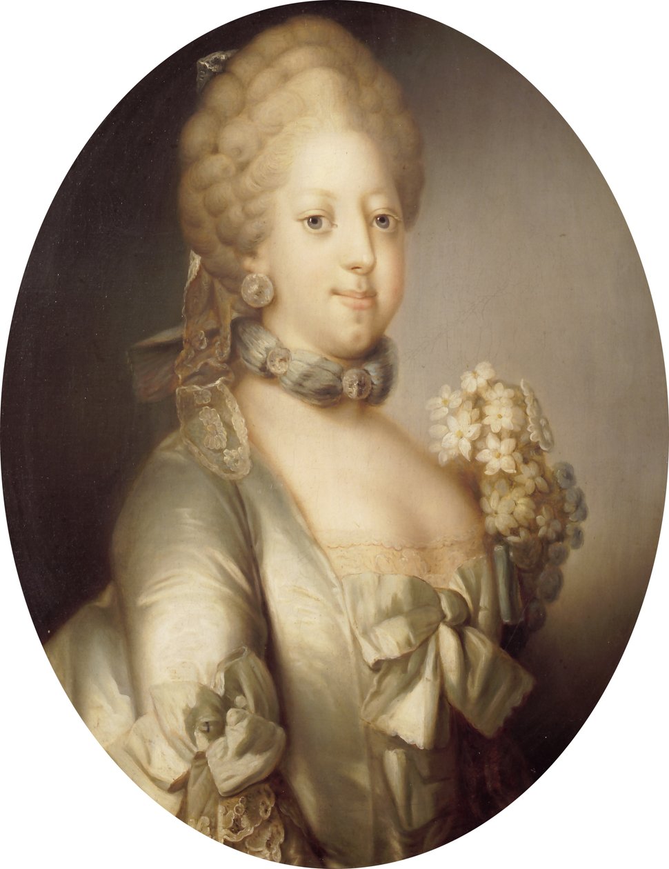 Portræt af Caroline Matilda af Storbritannien 1751-1775, dronning af Danmark, ca 1767. af Peder Als