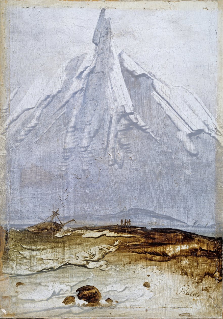 Kystlandskab med vrag af Peder Balke