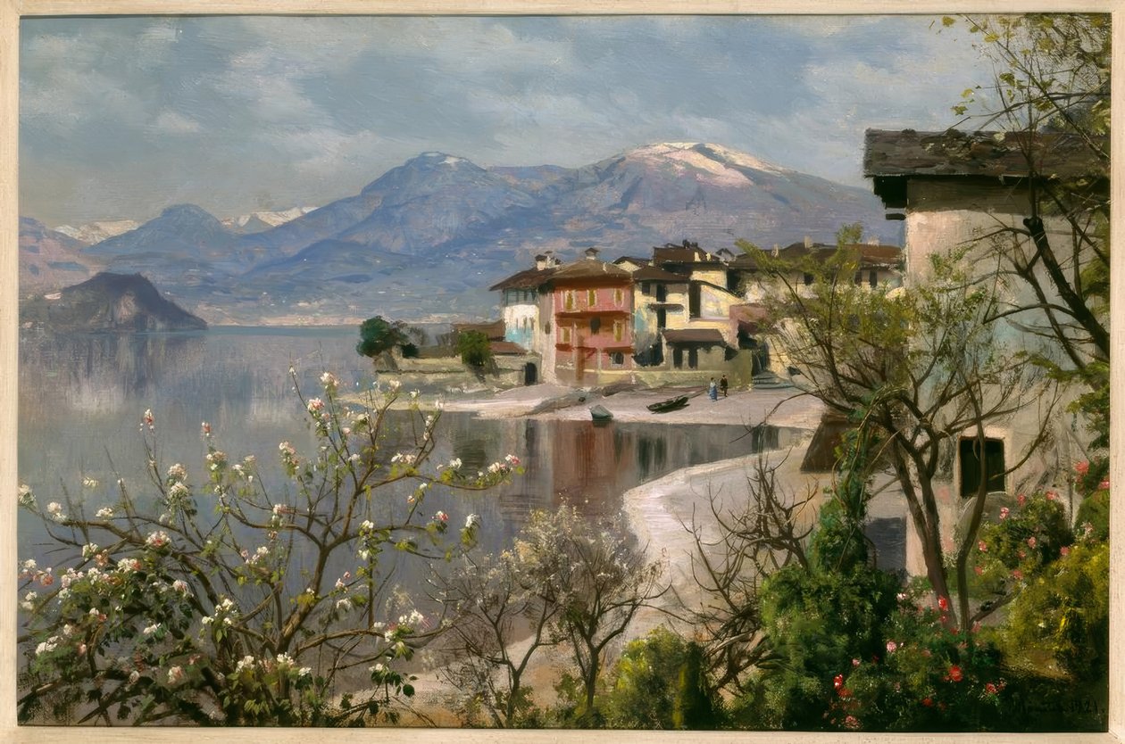 Forår ved Comosøen af Peder Monsted
