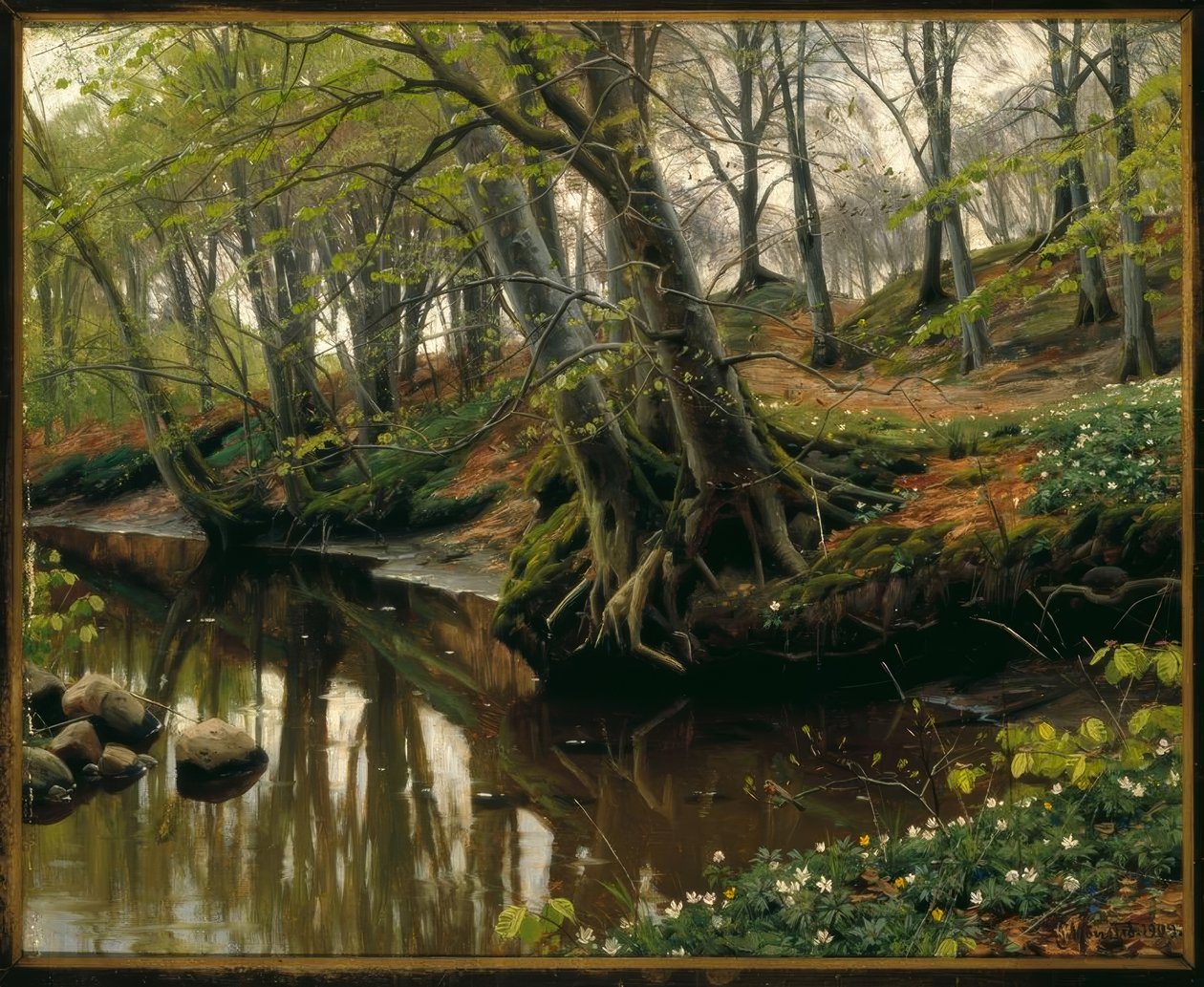 Forårsdag i udkanten af ​​skoven af Peder Monsted