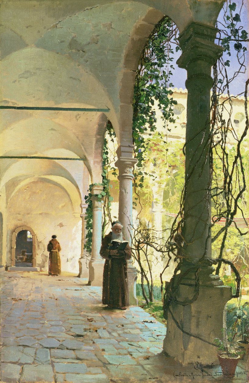I klostret i Santa Maria Jesus-klosteret i Taormina af Peder Monsted