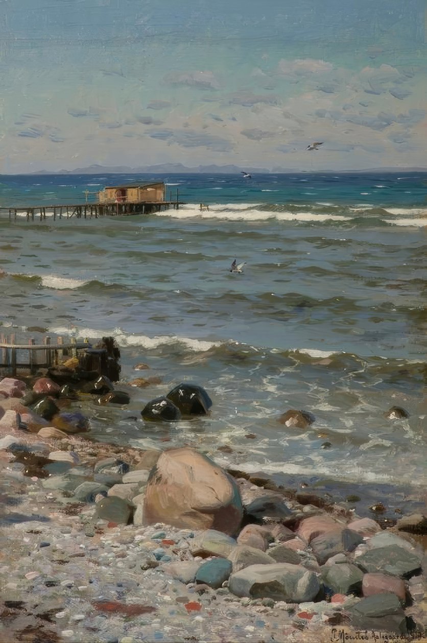 P.Mönsted, Am Strand af Peder Monsted