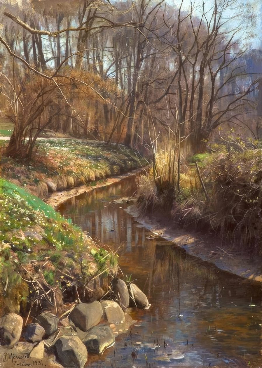 P.Mönsted, kilde ved skovbækken af Peder Monsted