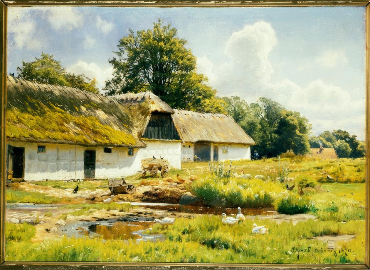 Sommerdag på gården af Peder Monsted