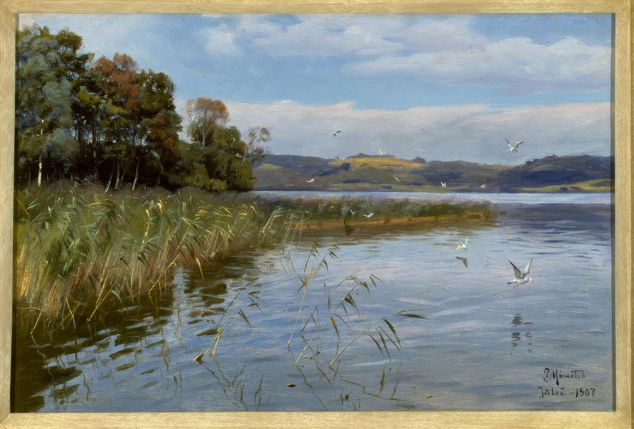 En sommerdag ved søen af Peder Monsted