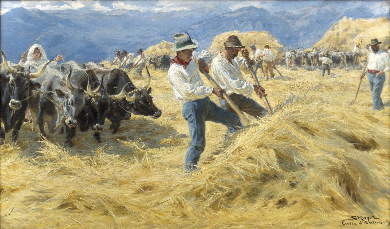 Tærskning i Abruzzi af Peder Severin Krøyer