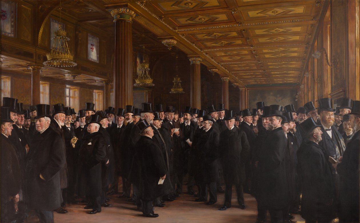 Billede af børsen eller fra Københavns Fondsbørs af Peder Severin Krøyer