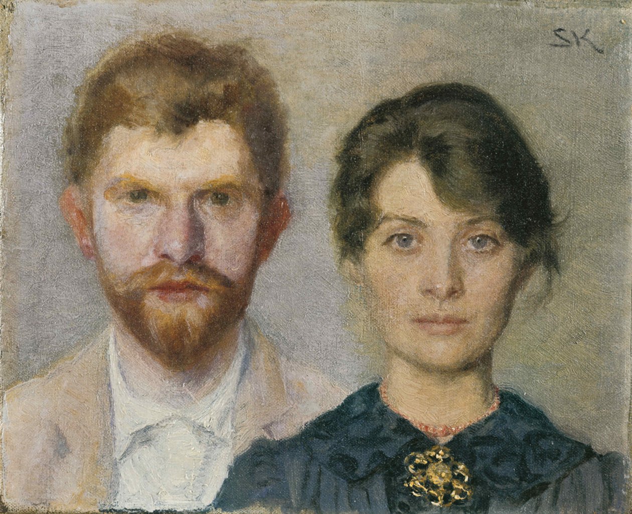 Double portrait of Marie and Peder Severin Krøyer, 1890. af Peder Severin Krøyer