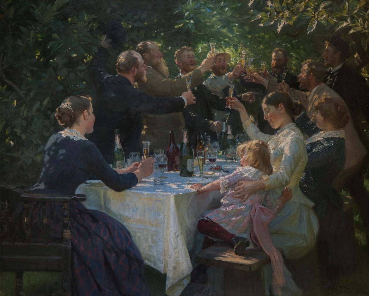 Hip, hip, hurra!, 1888. af Peder Severin Krøyer
