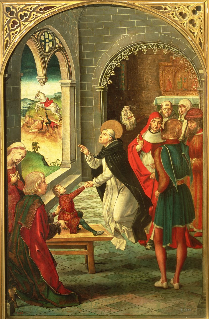 St. Dominic genopliver en ung dreng af Pedro Berruguete