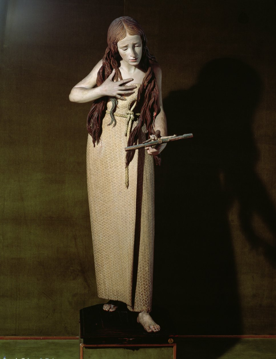 The Penitent Magdalene, 1664 (polykromt træ) af Pedro de Mena