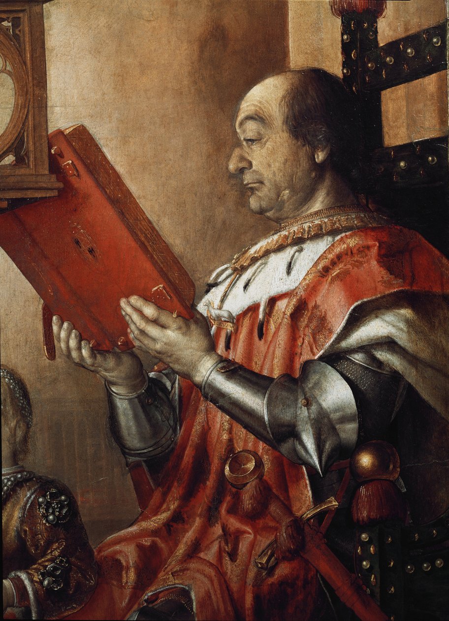 Dobbeltportræt af Frederic III de Montefeltro (Federico da Montefeltro af Pedro Berruguete