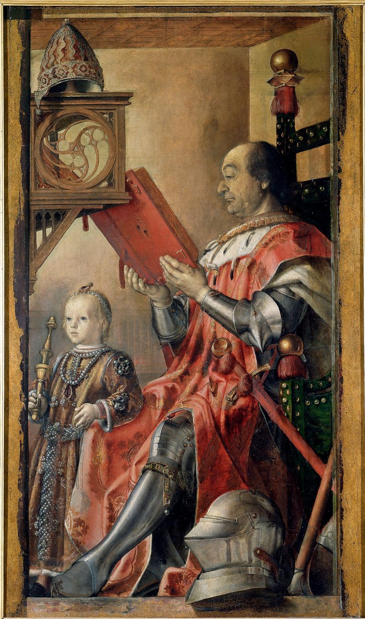 Dobbeltportræt af Frederic III de Montefeltro (Federico da Montefeltro af Pedro Berruguete