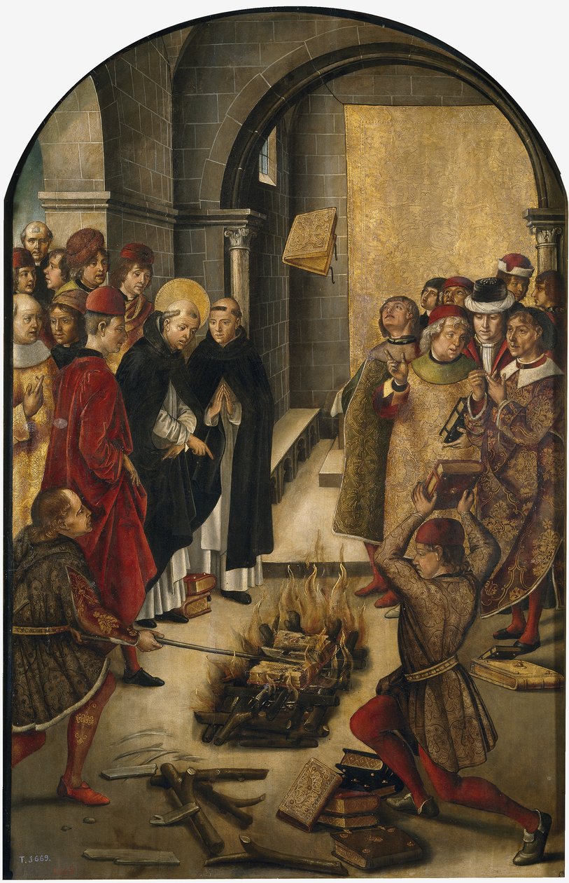 Dominic de Guzman og albigenserne af Pedro Berruguete