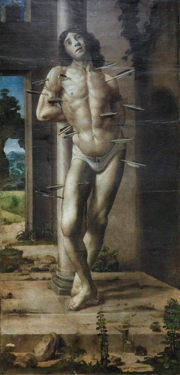 Sankt Sebastian, ca. 1476-82 (olie på panel) af Pedro Berruguete