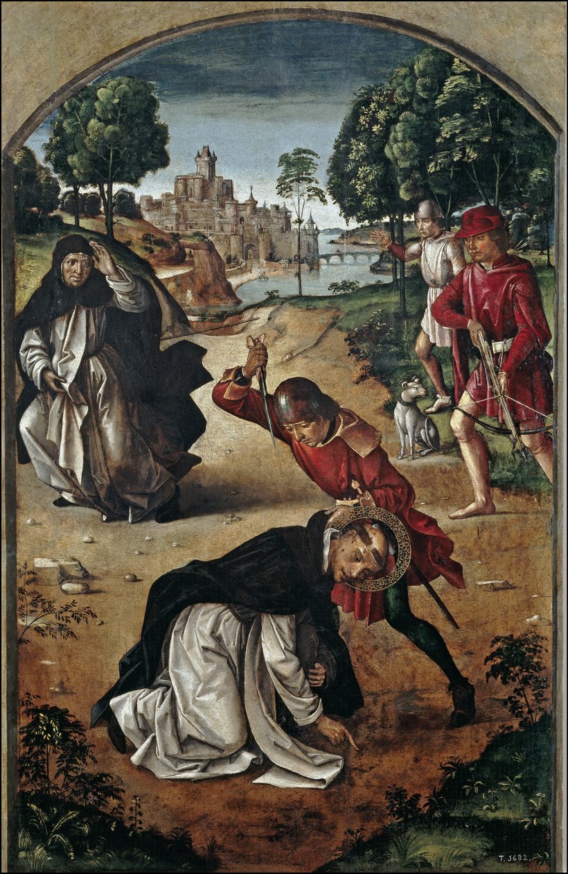 Sankt Peter af Veronas død, 1493-1499 af Pedro Berruguete
