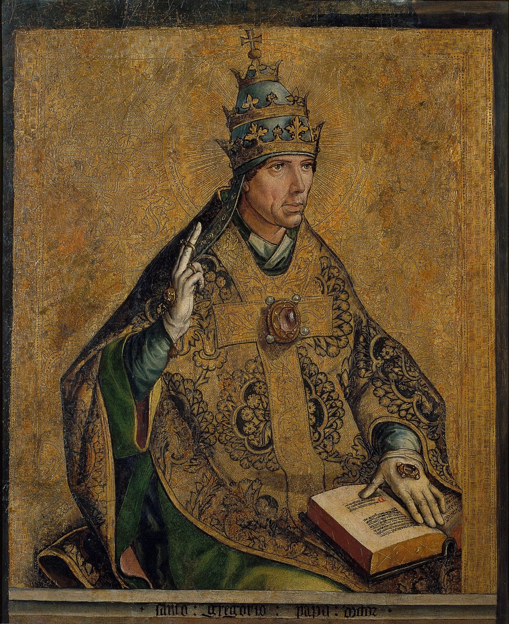 le Pape Gregoire Ier le Grand - Sankt Gregor den Store - Berruguete, Pedro (1450-1503) - ca. 1495 - Olie på træ - 85,5x70 - Nationalmuseet for kunst i Catalonien, Barcelona af Pedro Berruguete