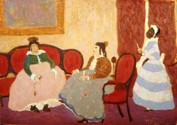 Los Mirinaques, ca. 1925 (olie om bord) af Pedro Figari