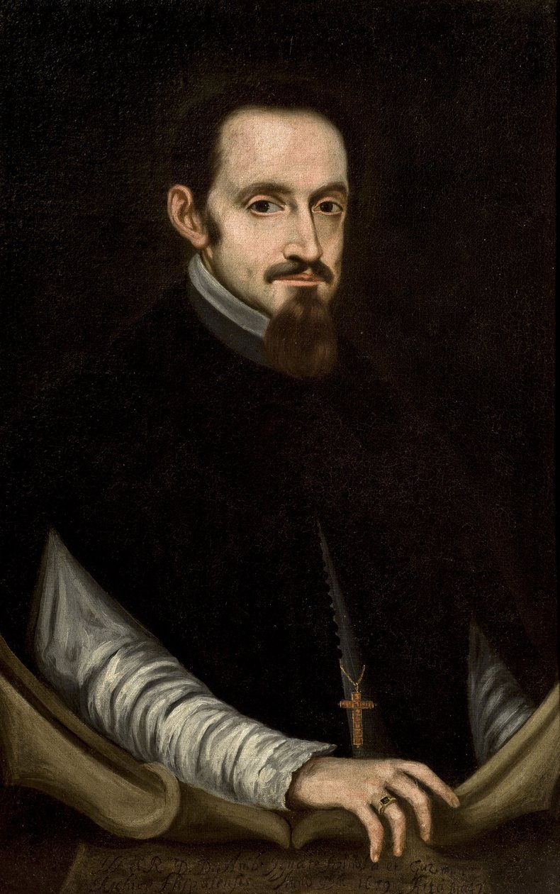 Barok: Portræt af ærkebiskop Ambrose Ignatius Spinola og Guzman (1632-1684) af Nunez de Villavicencio, Pedro (1635-1700), anden halvdel af det 17. årh. Olie på lærred, 82x52. Byrådet i Sevilla af Pedro Nunez de Villavicenzio